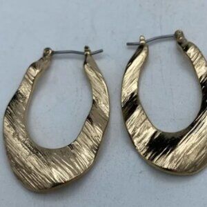 Textured Gold Hoop Earrings